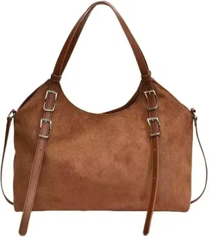 Crossbody Bags for Women Faux Suede Leather Shoulder Satchel Handbags Casual Fashion Daily Corduroy Tote Bag