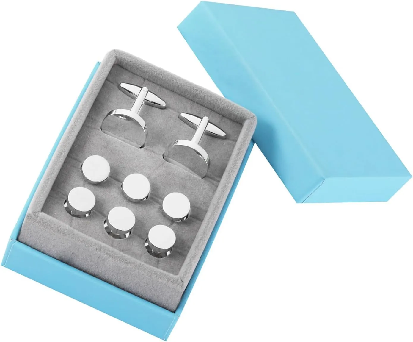Cufflinks for Men and Tuxedo Shirt Studs Set with Gift Box Stainless Steel Cufflinks