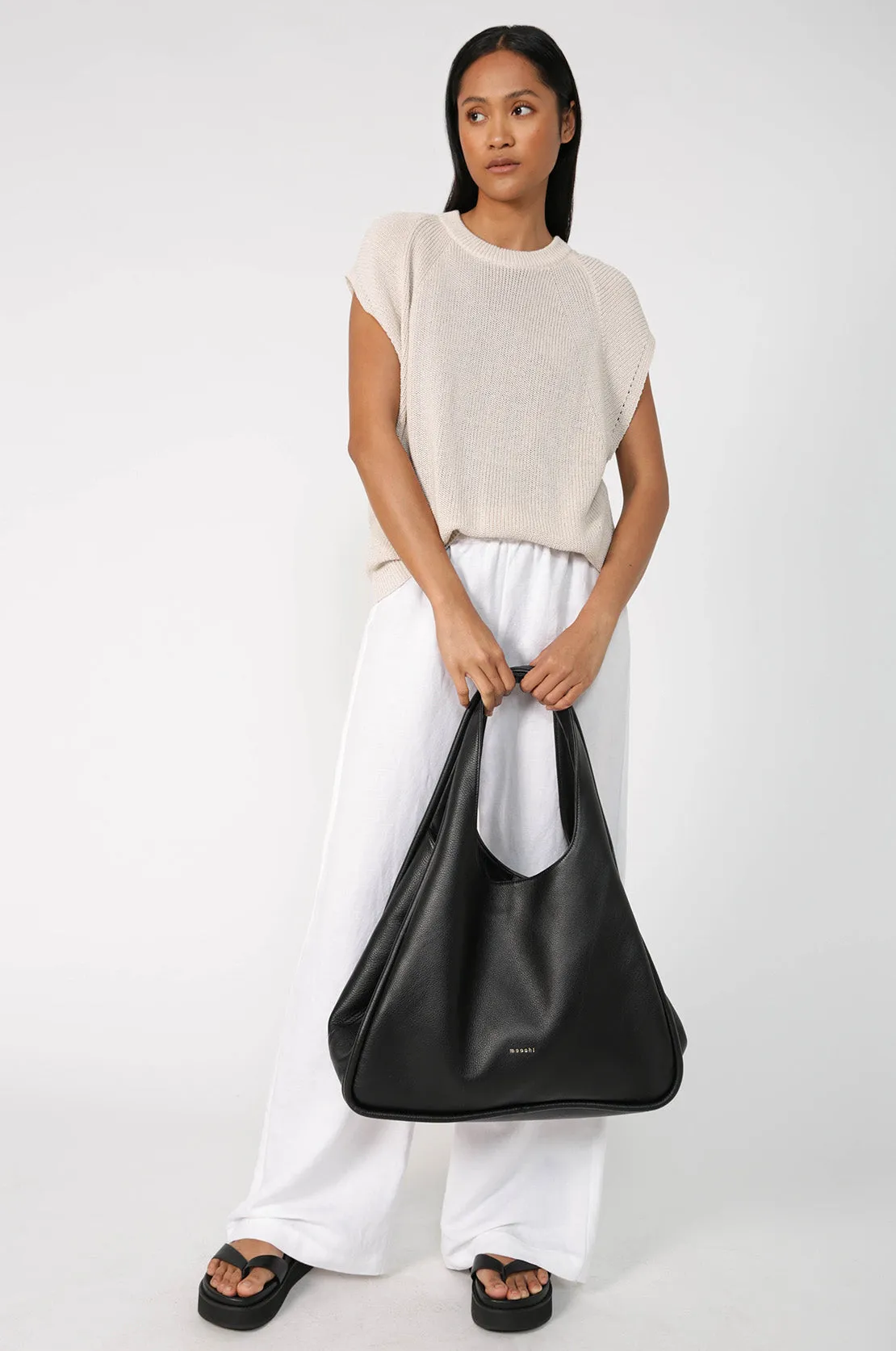 deduce tote bag / black|gold