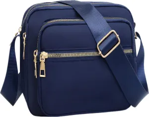DIHKLCIO Nylon Crossbody Bags for Women Purses and Handbags Women's Casual Messenger Bag Waterproof Black Crossbody Purse