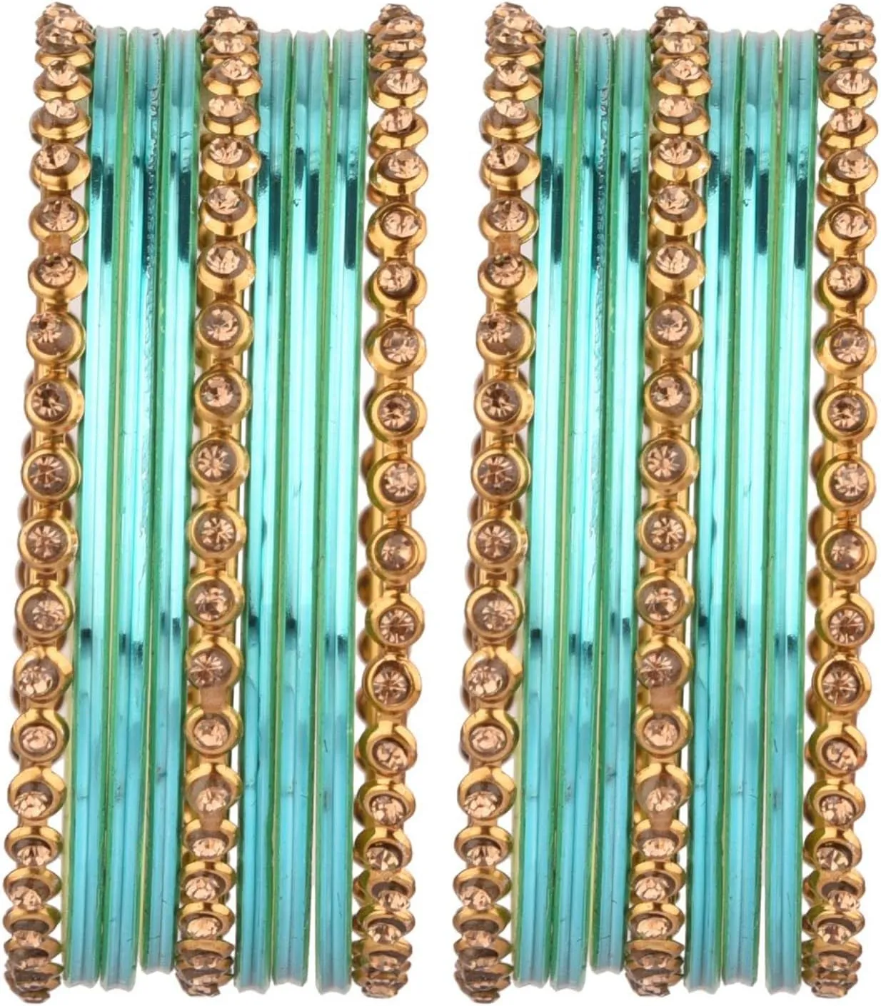 Efulgenz Indian Bangles Set Metal Bangles One Dozen Plain Glossy Alloy Bangles with Crystal Oxidized Bangles Boho Bohemian Bracelet Bollywood Party Wedding Jewelry Indian Bangles for Women
