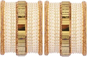 Efulgenz Indian Bridal Bangles Set Rhinestone CZ Metal Bracelet Bangle Jewelry CZ Crystal Glass Stone Bracelet Wedding Bangles for Women