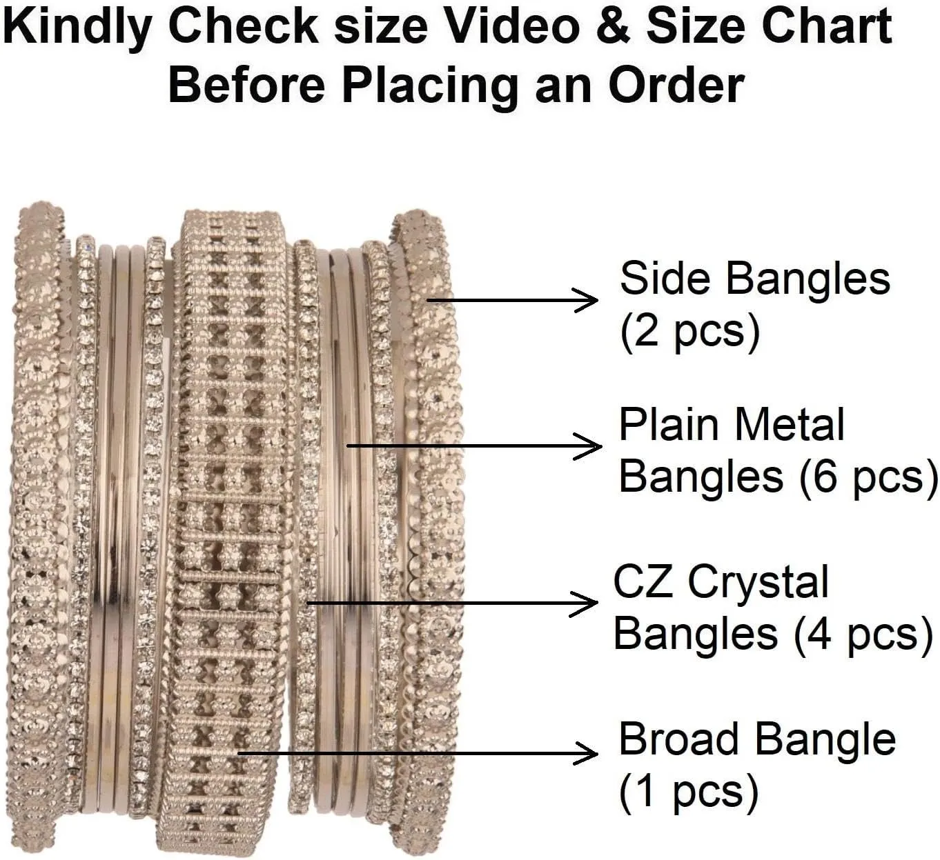 Efulgenz Indian Oxidized Bangle Bracelet Set for Women Bohoemian Jewelry Antique Bracelet Set CZ Crystal Bracelet Bangle Set Fashion Statement Jewelry for Women