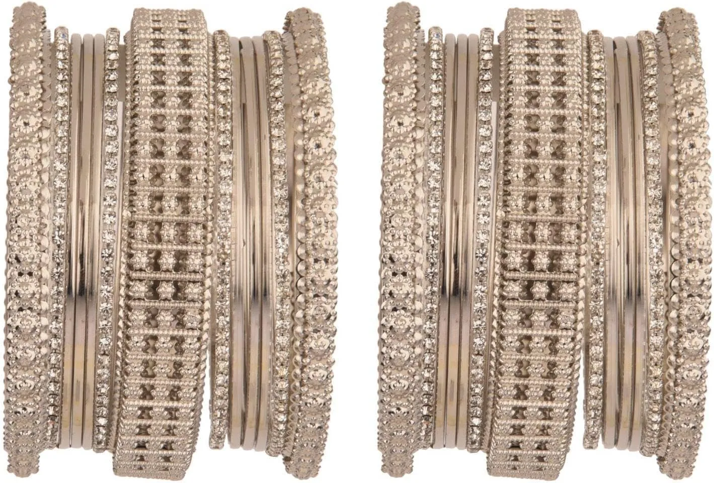 Efulgenz Indian Oxidized Bangle Bracelet Set for Women Bohoemian Jewelry Antique Bracelet Set CZ Crystal Bracelet Bangle Set Fashion Statement Jewelry for Women