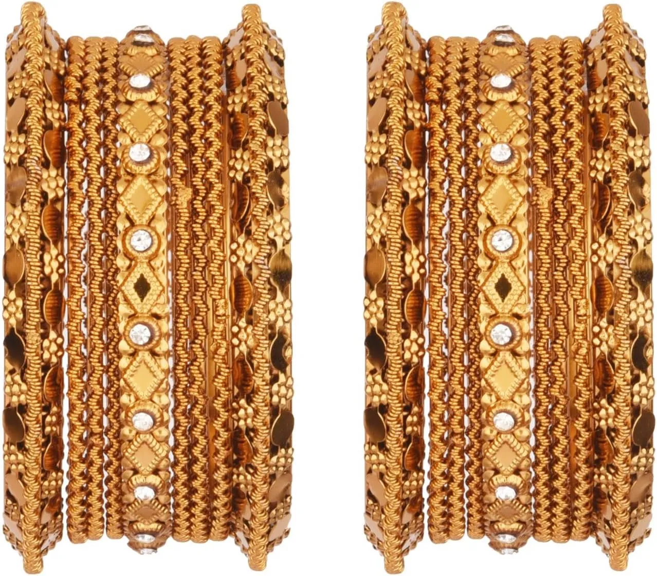Efulgenz Indian Oxidized Jewelry for Navratri Indian Oxidized Bangle Bracelet Set for Women Bohoemian Jewelry Crystal Antique Bracelet Set Bangles Fashion Statement Jewelry for Women