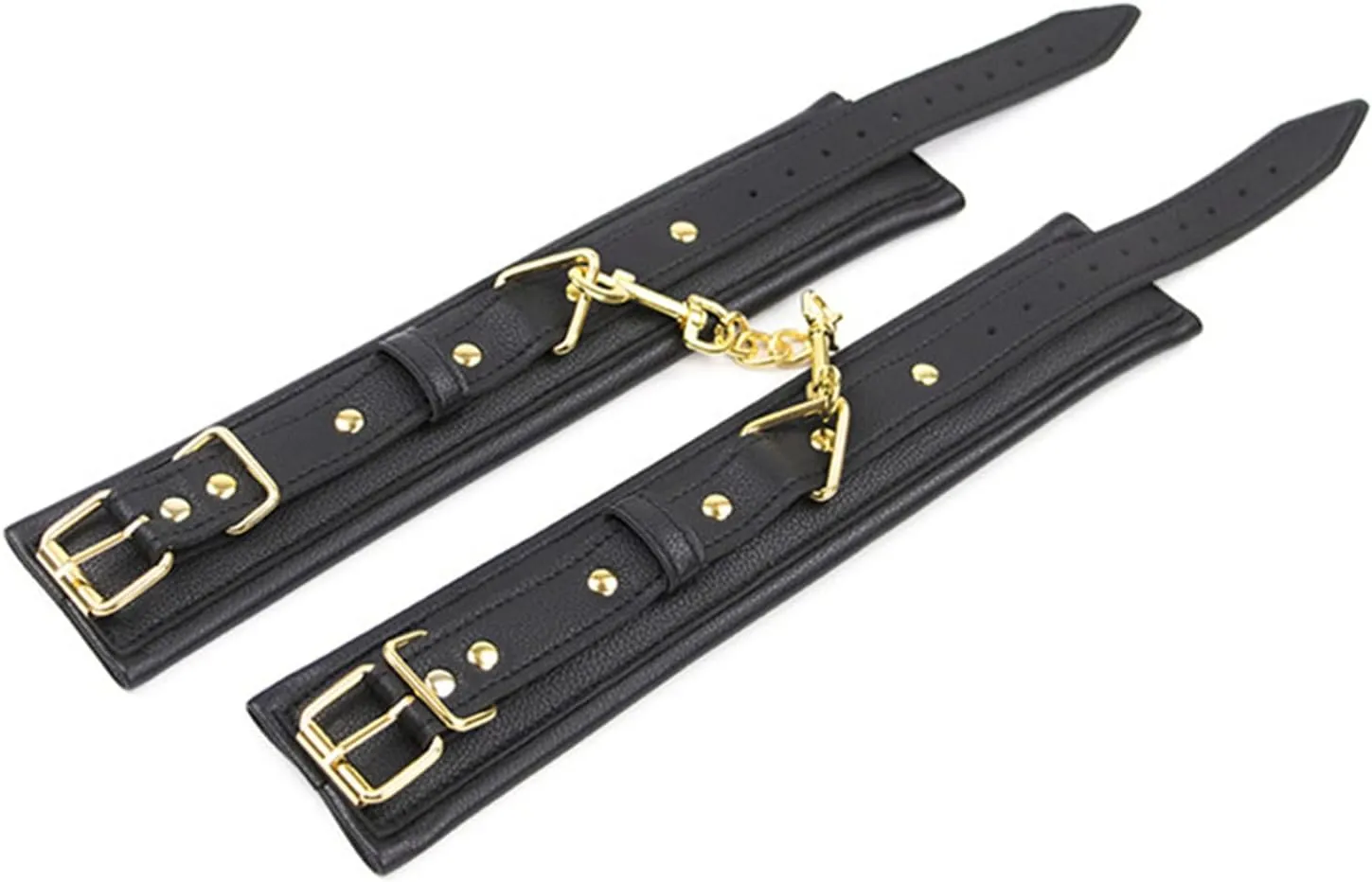Elevate Your Look with Our Soft Spong Padded Leather Bangles. Ankle Bracelet with Chain Hook, Adjustable Pin Buckle Bracelets Kits, Ideal for Cosplay - A Must-Have Fashion Accessory