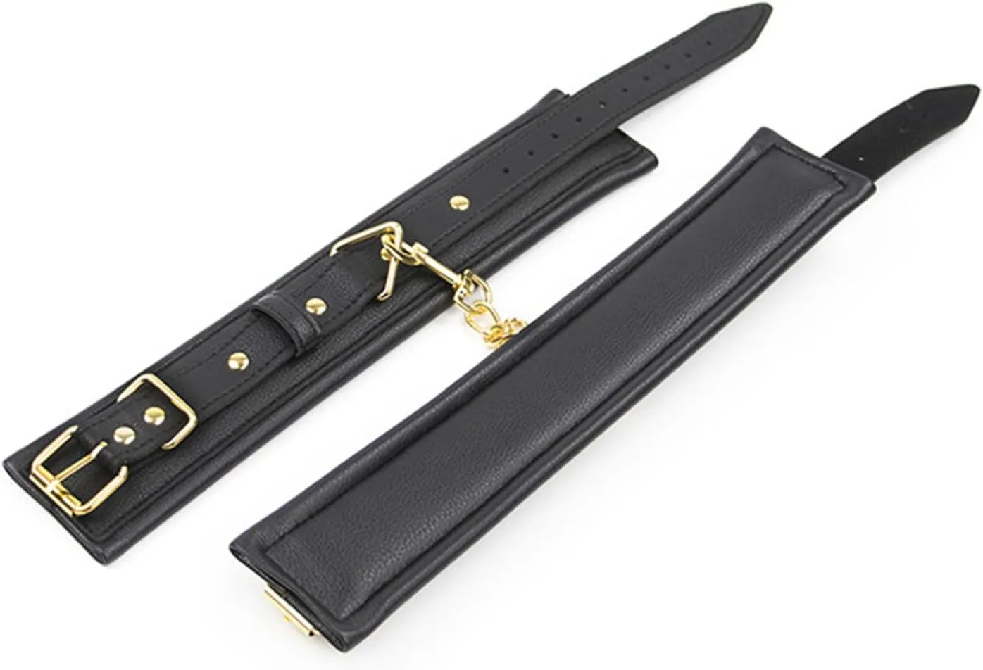 Elevate Your Look with Our Soft Spong Padded Leather Bangles. Ankle Bracelet with Chain Hook, Adjustable Pin Buckle Bracelets Kits, Ideal for Cosplay - A Must-Have Fashion Accessory