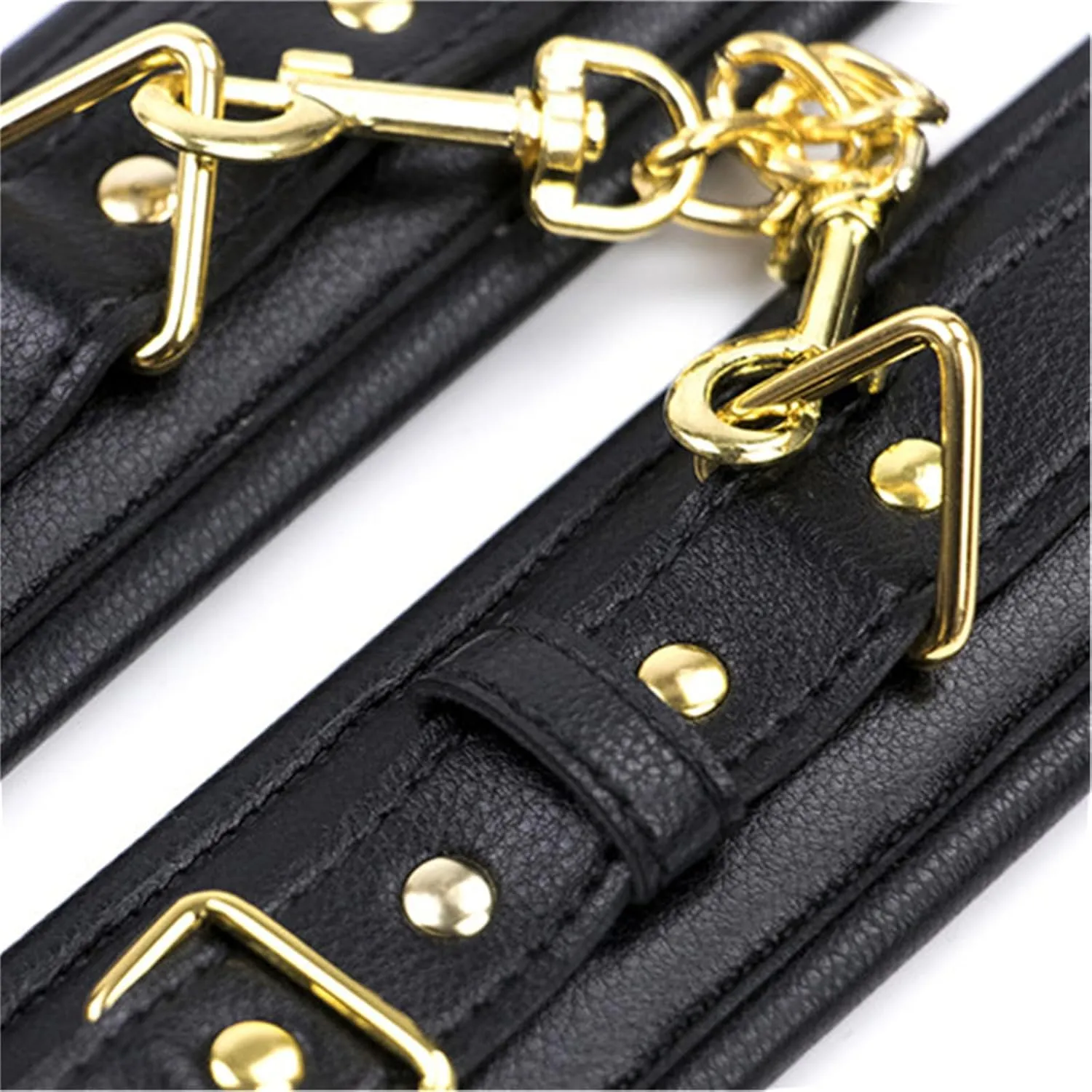 Elevate Your Look with Our Soft Spong Padded Leather Bangles. Ankle Bracelet with Chain Hook, Adjustable Pin Buckle Bracelets Kits, Ideal for Cosplay - A Must-Have Fashion Accessory