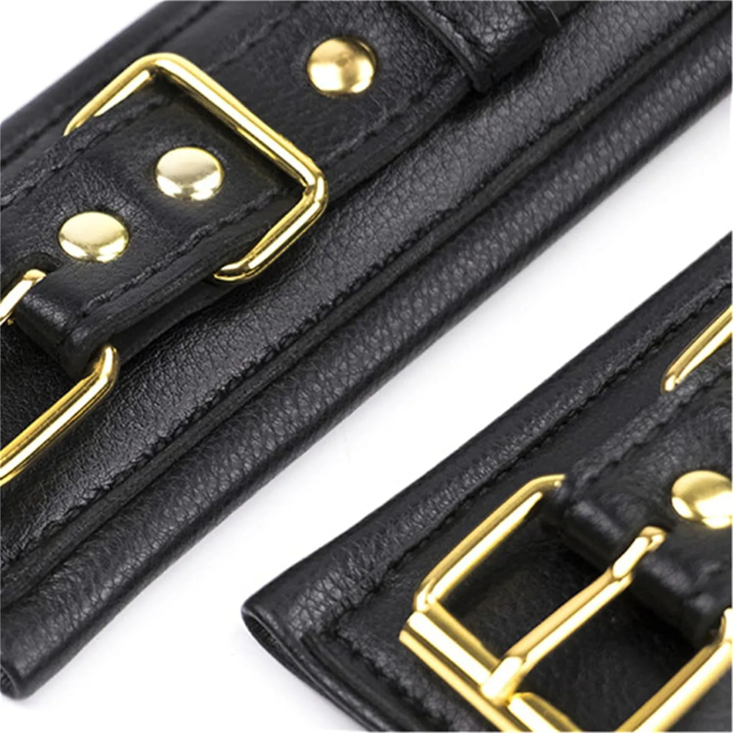 Elevate Your Look with Our Soft Spong Padded Leather Bangles. Ankle Bracelet with Chain Hook, Adjustable Pin Buckle Bracelets Kits, Ideal for Cosplay - A Must-Have Fashion Accessory
