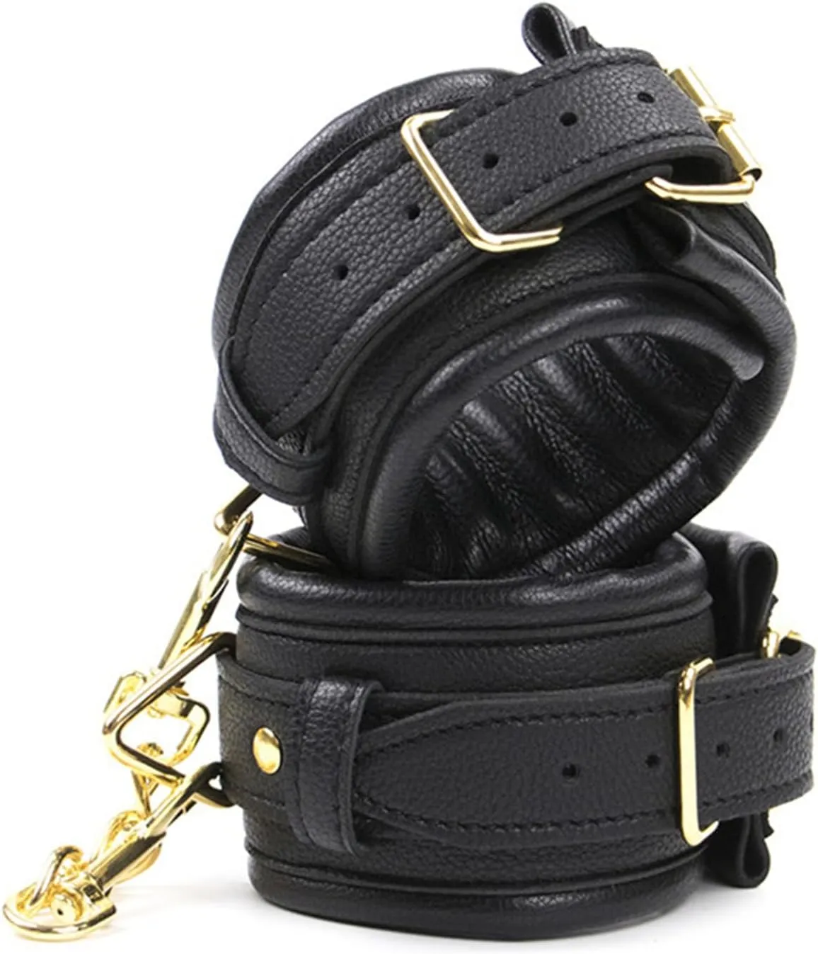 Elevate Your Look with Our Soft Spong Padded Leather Bangles. Ankle Bracelet with Chain Hook, Adjustable Pin Buckle Bracelets Kits, Ideal for Cosplay - A Must-Have Fashion Accessory