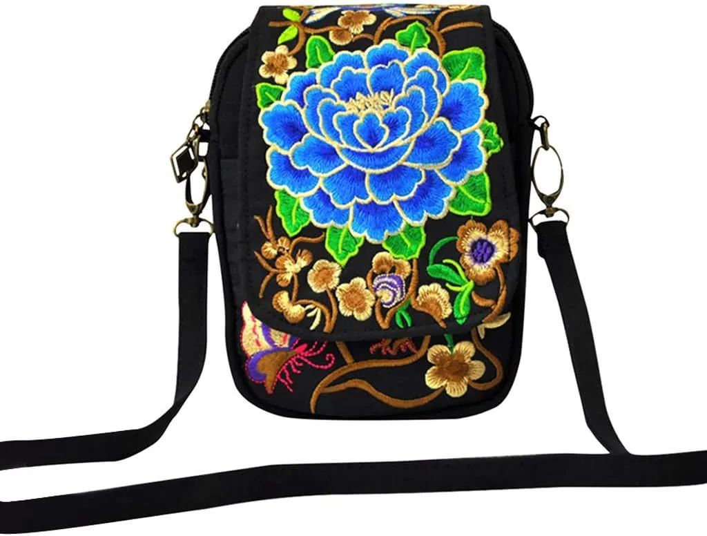 Ethnic Small Backpack Retro Bag Womens Mini Purse Embroidered Wallet Womens Zipper Wallet Bags