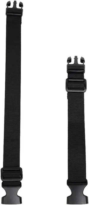 Fanny Pack Belt Extender Adjustable Elastic Strap, Waist Bag Belt Extender, Shoulder Strap Extension for Holographic Women's Bag/Waterproof Belt Bag & Connect Luggage - 2 Pack - Black