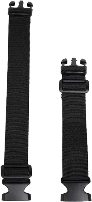 Fanny Pack Belt Extender Adjustable Elastic Strap, Waist Bag Belt Extender, Shoulder Strap Extension for Holographic Women's Bag/Waterproof Belt Bag & Connect Luggage - 2 Pack - Black