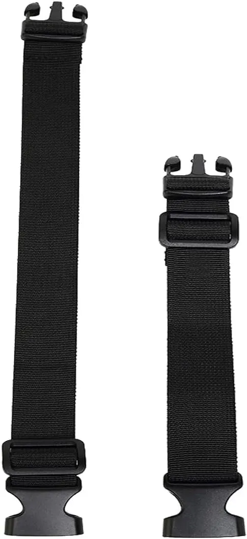 Fanny Pack Belt Extender Adjustable Elastic Strap, Waist Bag Belt Extender, Shoulder Strap Extension for Holographic Women's Bag/Waterproof Belt Bag & Connect Luggage - 2 Pack - Black