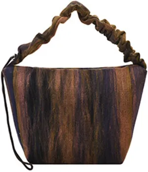 Fashion Shoulder Tote Handbag Travel Satchel Purse Vintage Shoulder Handbag Pleated Shoulder Straps With Zipper Closure Women Gift.
