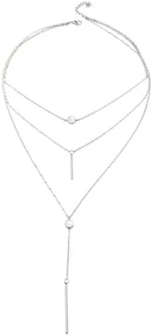 Fashion Women Necklaces & Pendants Multi Layer Necklace Sexy Clavicle chain short necklace For Women Jewelry Gift (silver)