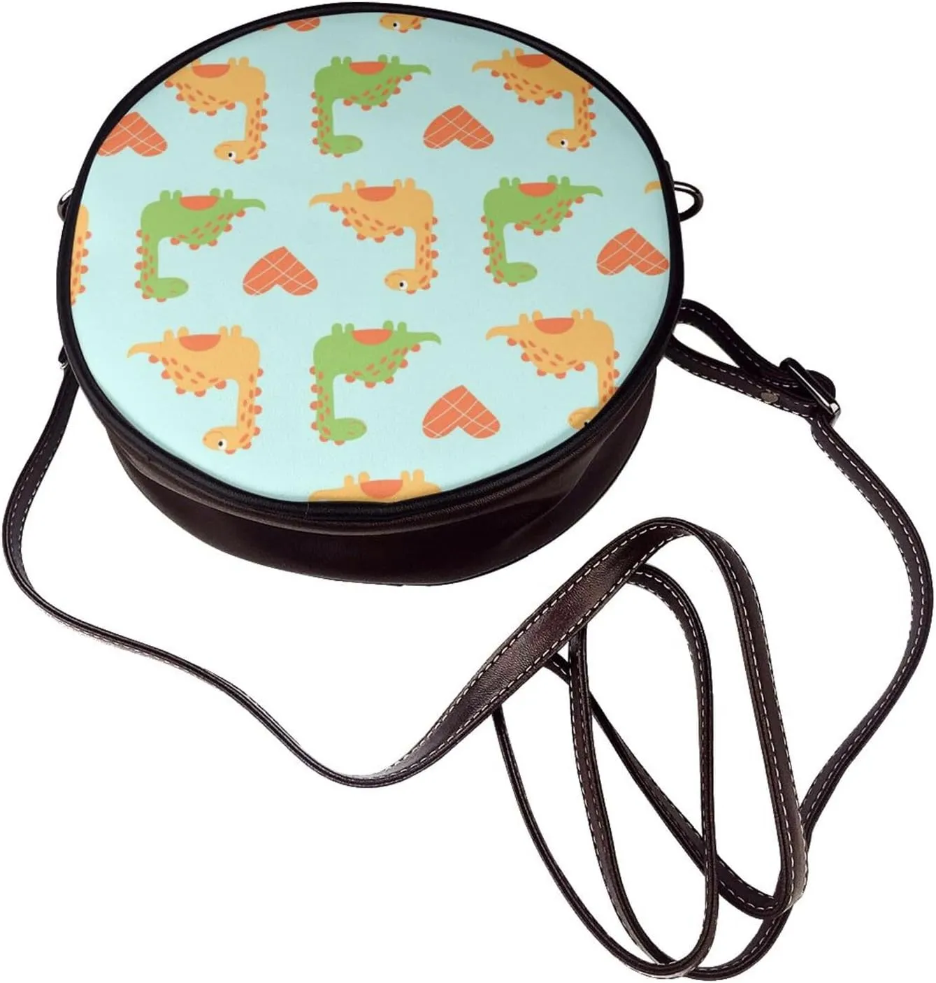 Faux Leather Shoulder Bag for Women, Round Shoulder Purse and Clutch Tote Bag with Shoulder Strap