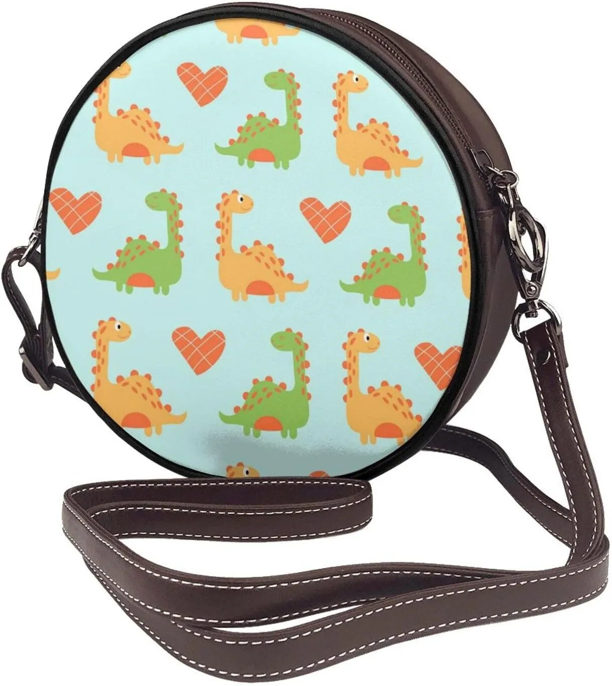 Faux Leather Shoulder Bag for Women, Round Shoulder Purse and Clutch Tote Bag with Shoulder Strap