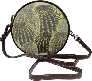 Faux Leather Shoulder Bag for Women, Round Shoulder Purse and Clutch Tote Bag with Shoulder Strap