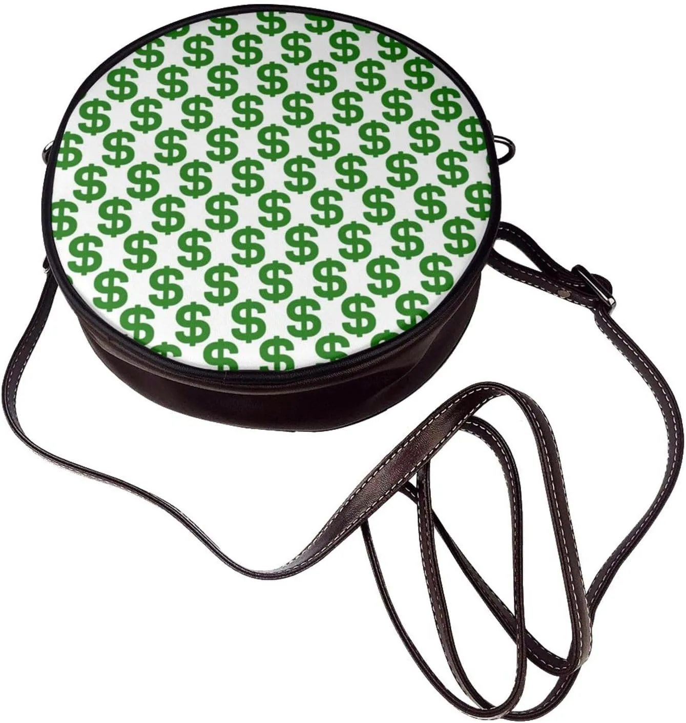 Faux Leather Shoulder Bag for Women, Round Shoulder Purse and Clutch Tote Bag with Shoulder Strap