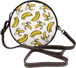 Faux Leather Shoulder Bag for Women, Round Shoulder Purse and Clutch Tote Bag with Shoulder Strap