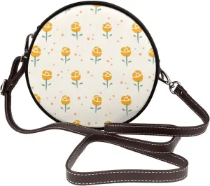 Faux Leather Shoulder Bag for Women, Round Shoulder Purse and Clutch Tote Bag with Shoulder Strap
