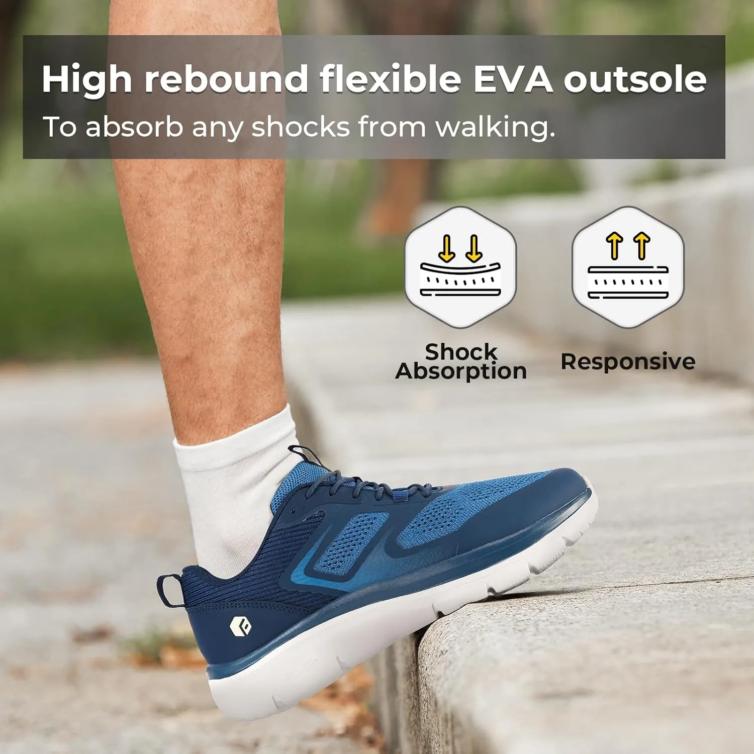 FitVille Walking Shoes for Men Wide Toe Box Lightweight Extra Wide Shoes for Men Non Slip Walking Tennis Shoes for Men Cushioned Men's Slip on Walking Shoes Comfortable Wide Width Men's Sneakers