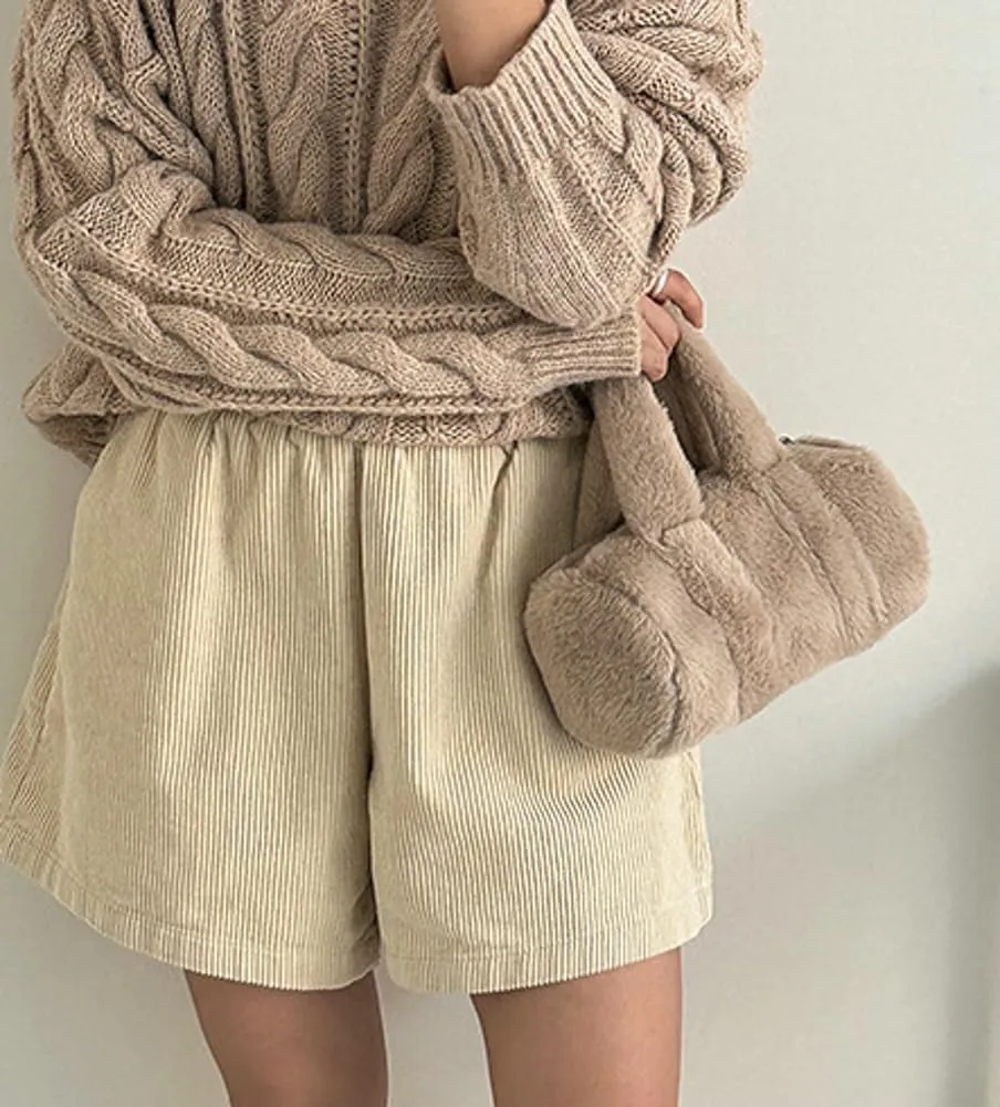Fluffy Purse for Women Furry Cylindrical Handbag Faux Fur Small Totes Cute Fuzzy Ladies Purse Satchel for Winter Fall