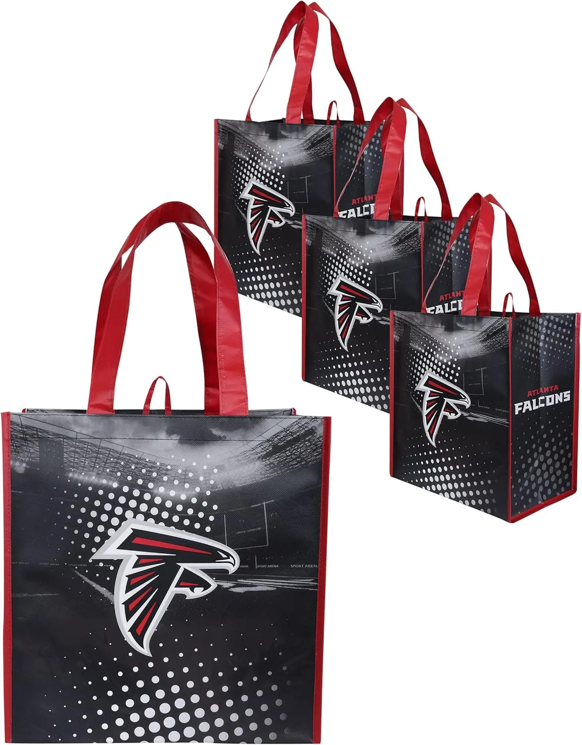 FOCO NFL Team Logo Reusable Grocery Shopping Bags Totes