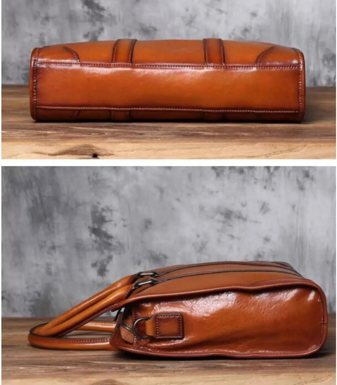Genuine Leather Totes Laptop Bags Handbags Mens Computer Bags Shoulder Bags Messenger Bags Briefcases(Brown)