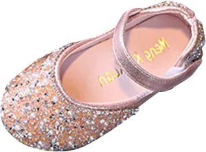 Girls Mary Jane Rhinestone Dress Shoes Baby Toddler Slip On Ballet Big Kids Flat for Party Wedding Christmas