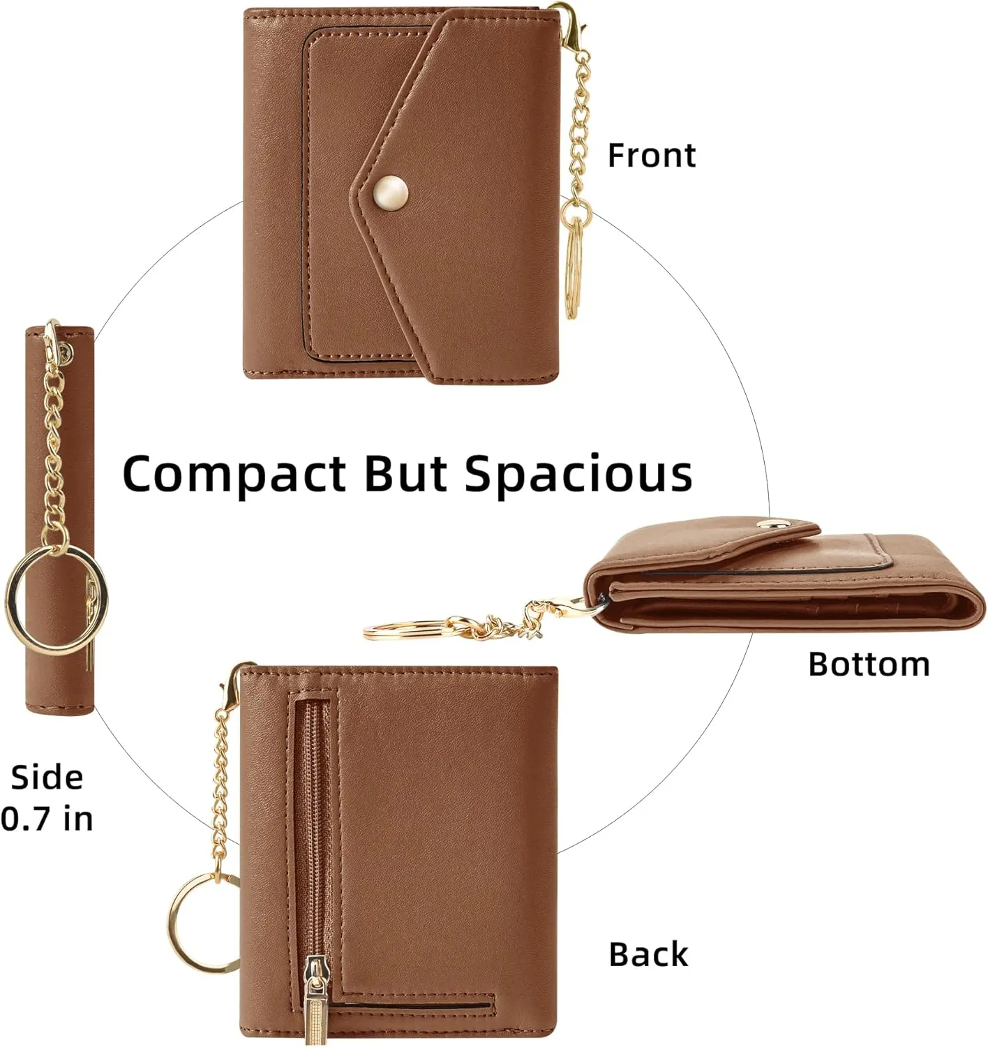 Gostwo Womens Wallet RFID Blocking Small Wallets Woman Credit Card Holder Trifold Ladies Wallets with Coins Zipper Pocket