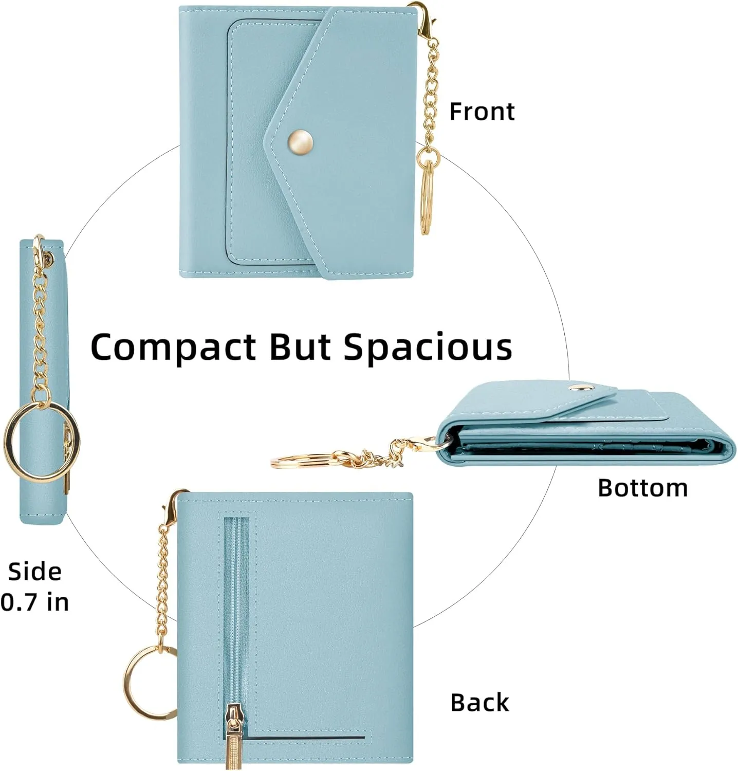 Gostwo Womens Wallet RFID Blocking Small Wallets Woman Credit Card Holder Trifold Ladies Wallets with Coins Zipper Pocket