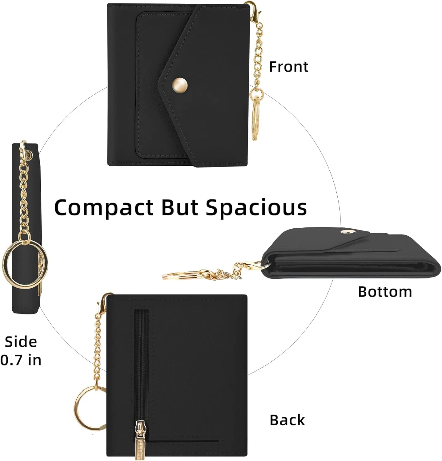 Gostwo Womens Wallet RFID Blocking Small Wallets Woman Credit Card Holder Trifold Ladies Wallets with Coins Zipper Pocket