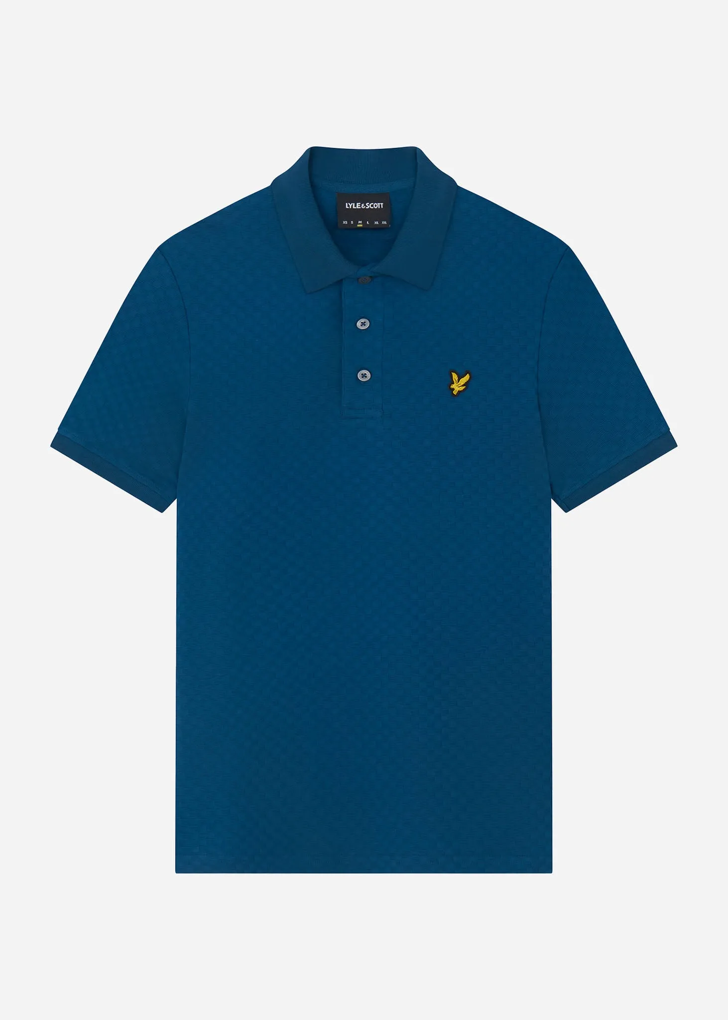 Grid texture polo shirt - apres navy