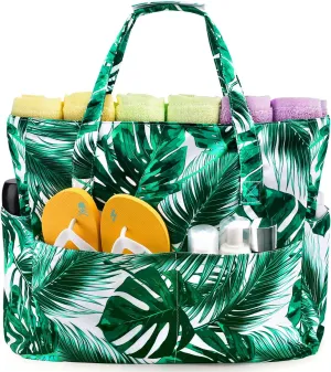 hatisan Beach Bag Waterproof Sandproof for Women Extra Large Beach Tote Bag Pool Bag for Gym Travel with Wet Compartment