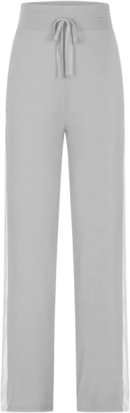 High Cut Track Athletic Trousers Pants for Women Summer Fall Rayon Loose Fit Trousers Pants Women 2025