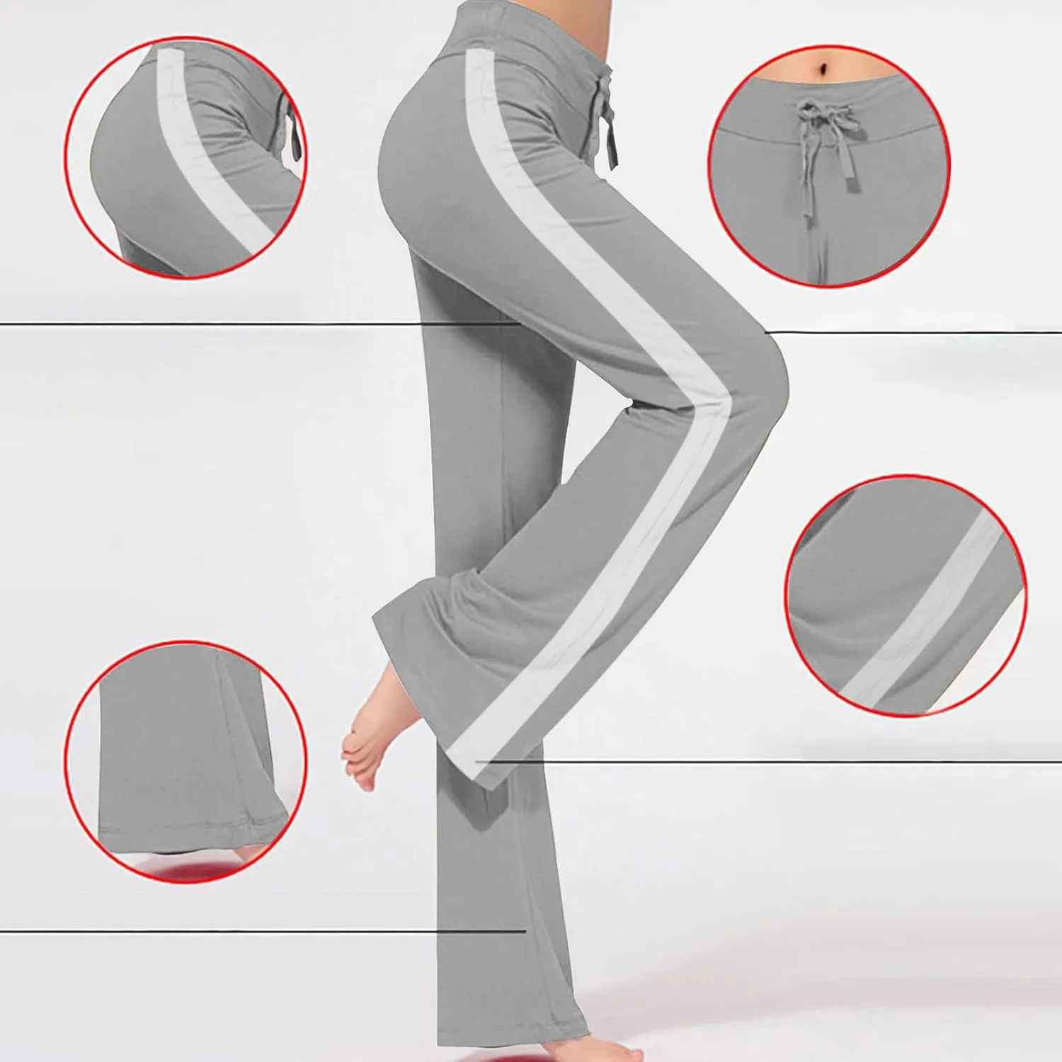 High Cut Track Athletic Trousers Pants for Women Summer Fall Rayon Loose Fit Trousers Pants Women 2025