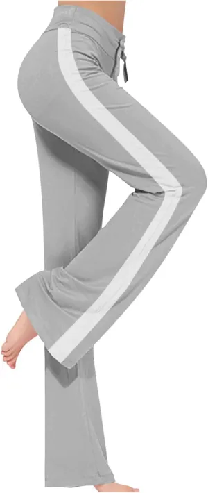 High Cut Track Athletic Trousers Pants for Women Summer Fall Rayon Loose Fit Trousers Pants Women 2025