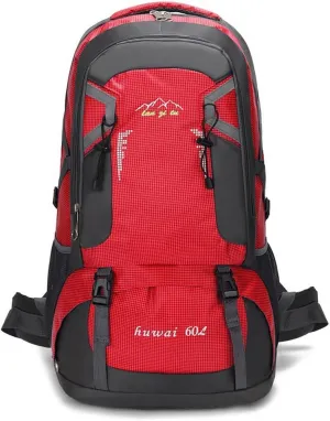 Hiking Backpack, Camping Backpack, 60L Waterproof Hiking Daypack, Outdoor Trekking Travel Backpacks for Men Women, Red