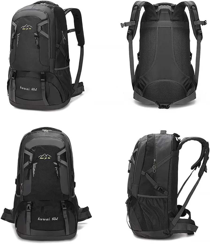 Hiking Backpack, Camping Backpack, 60L Waterproof Hiking Daypack, Outdoor Trekking Travel Backpacks for Men Women, Red