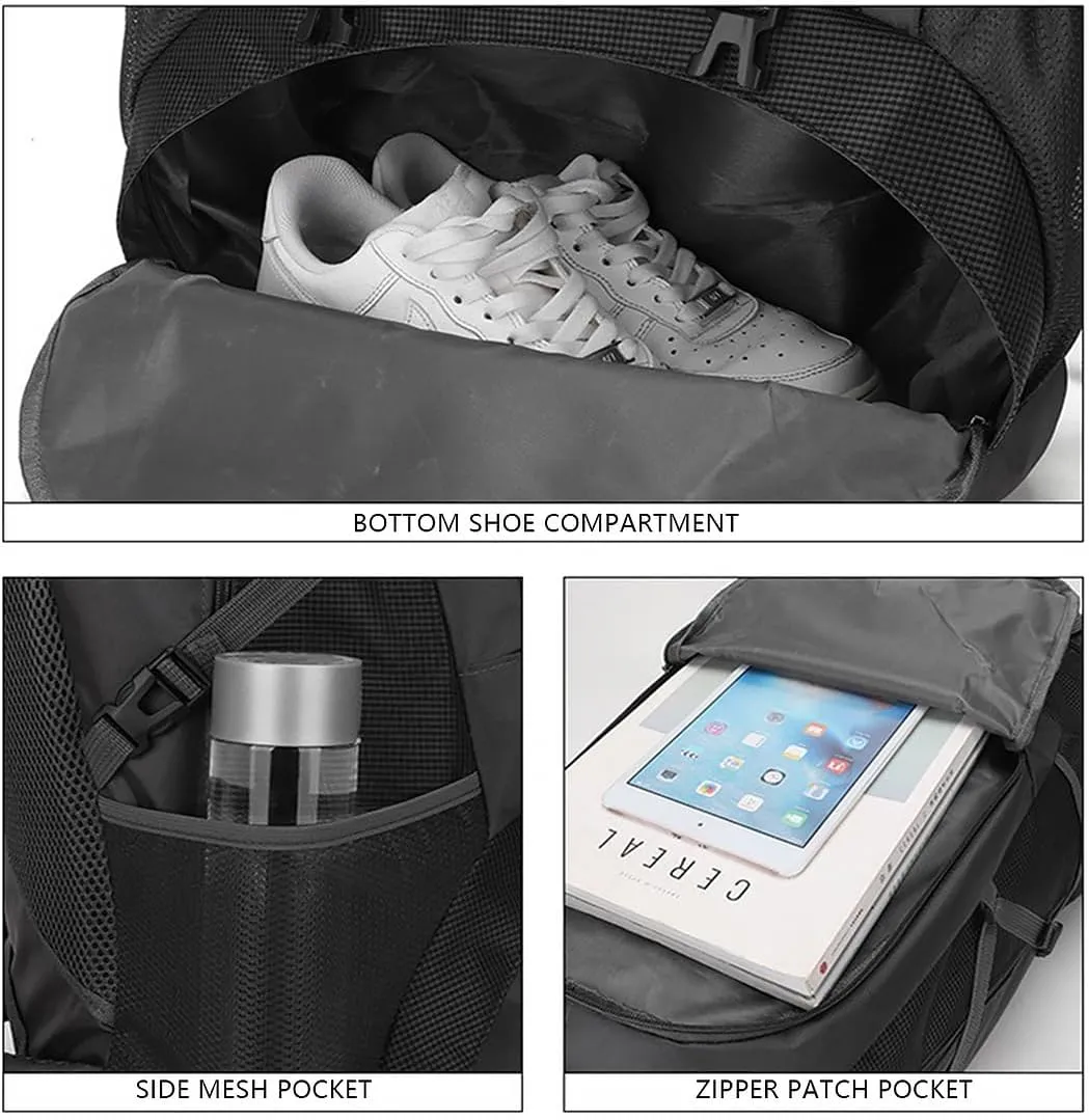 Hiking Backpack, Camping Backpack, 60L Waterproof Hiking Daypack, Outdoor Trekking Travel Backpacks for Men Women, Red