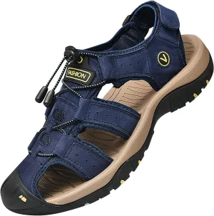 Hiking Sandals for Men Soft Waterproof Closed Toe Water Sandal Athletic Sport Summer Shop Beach Outdoor Footwear