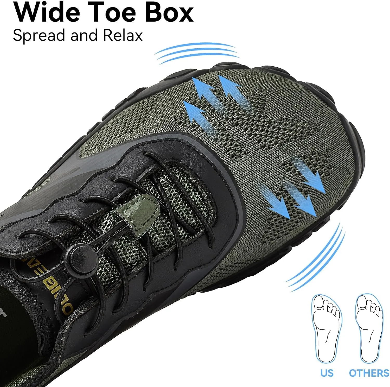 HOBIBEAR Barefoot Shoes for Men Women Wide Toe Box Zero Drop Cross-Training Minimalist Unisex