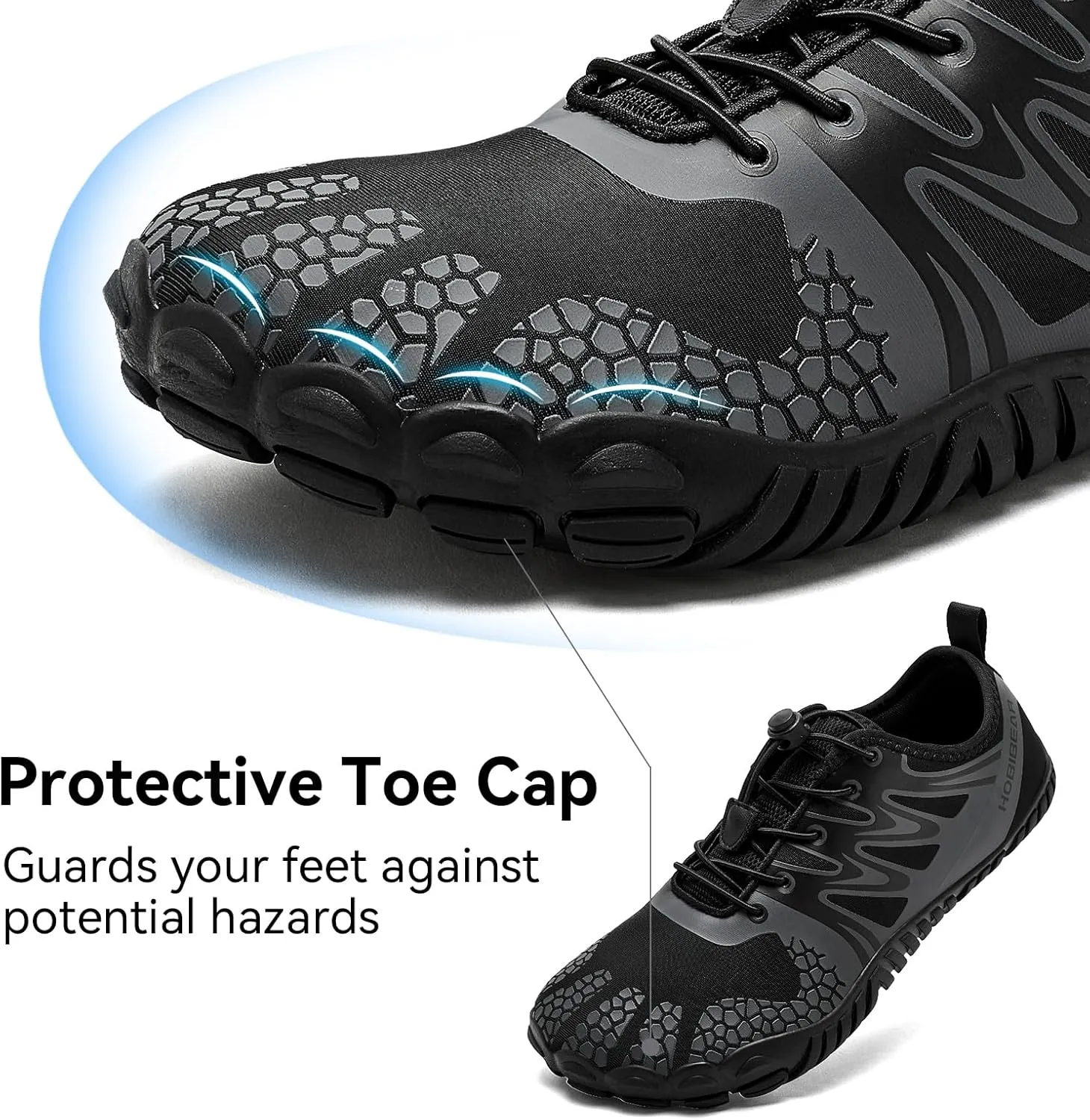 HOBIBEAR Barefoot Shoes Men Women Wide Toe Box Zero Drop Minimalist Cross Training Unisex