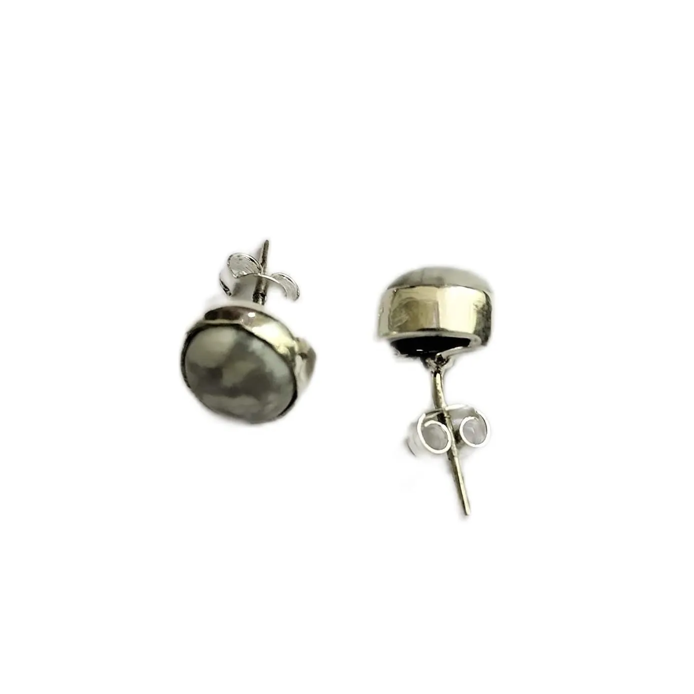 Howlite Studs Earrings, White Buffalo Jewelry, Minimalist Studs, Marble Gemstone Earrings, White Turquoise Posts Studs, Sterling Silver Studs, Southwestern Studs, Promise Jewelry, Gift For Her/Him