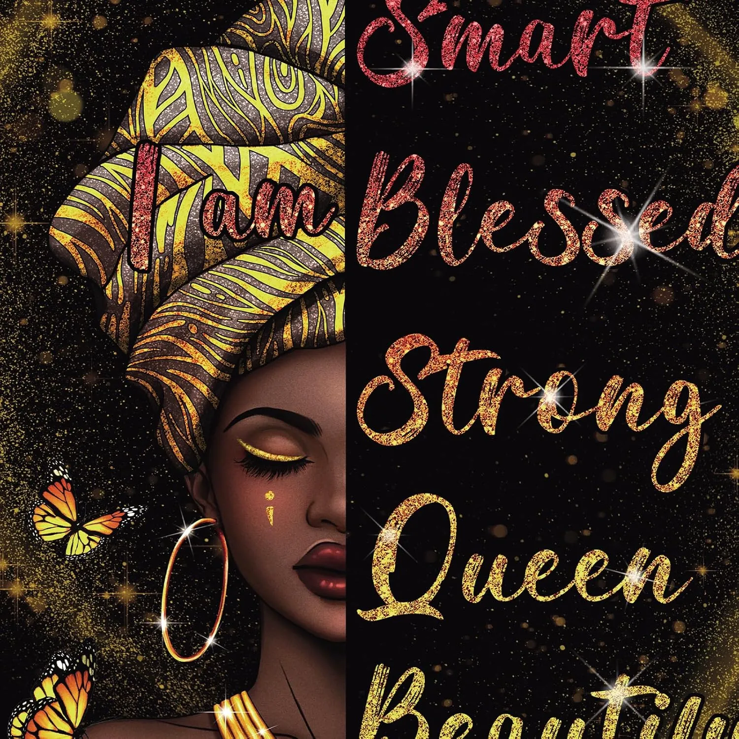 IAGM Women Tote Bags African American Woman Shoulder Bag Afro Black Girl Magic Satchel Handbags For Shopping,Work,Grocery,Gym