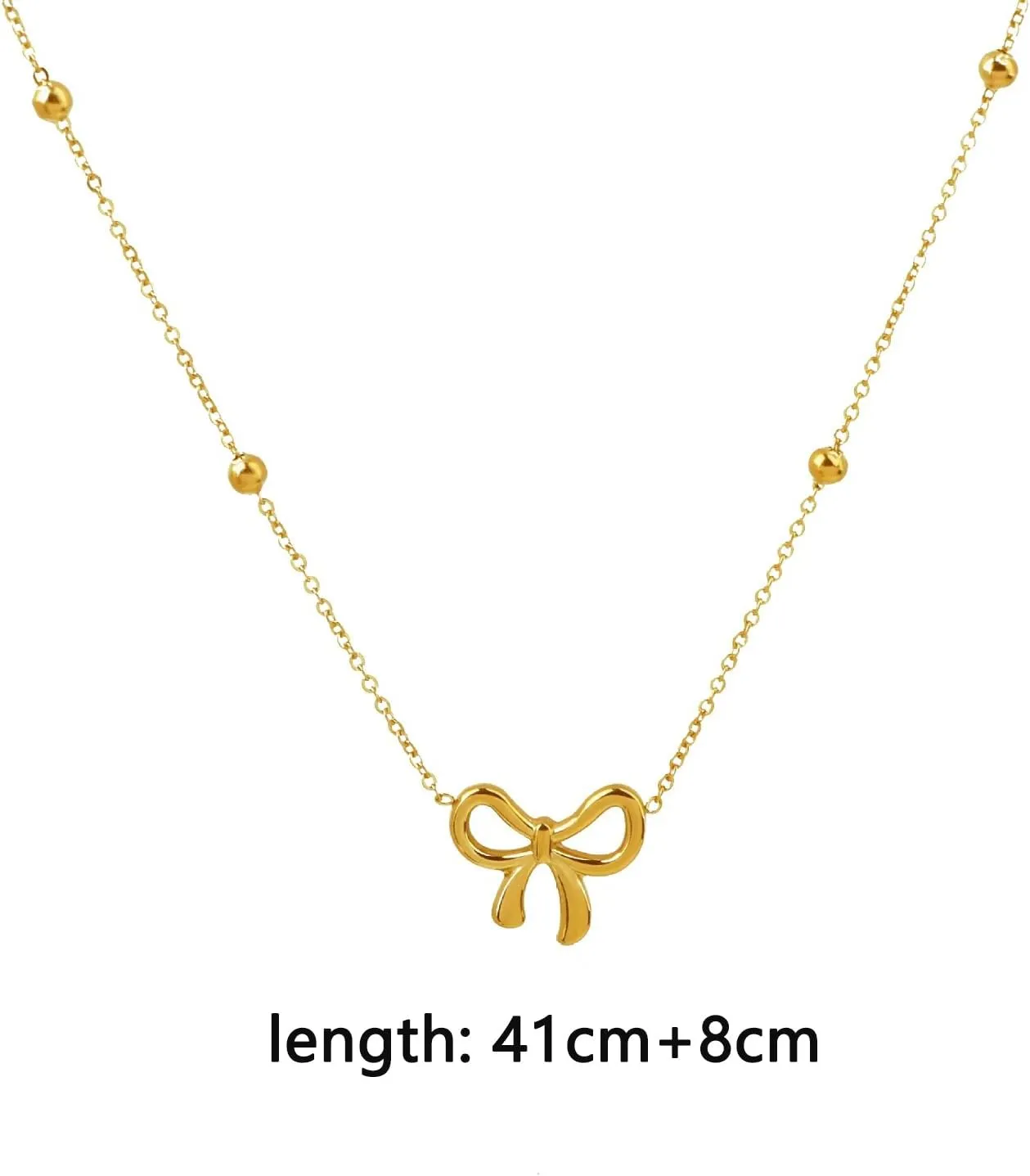 Initial Necklaces for Women, 18k Gold Plated Bow Necklace Dainty Letter Necklace Charm Personalized A-Z Pendant Choker Necklace Dainty Letter Name Choker Necklaces Gold Jewelry Necklace for Women Gifts