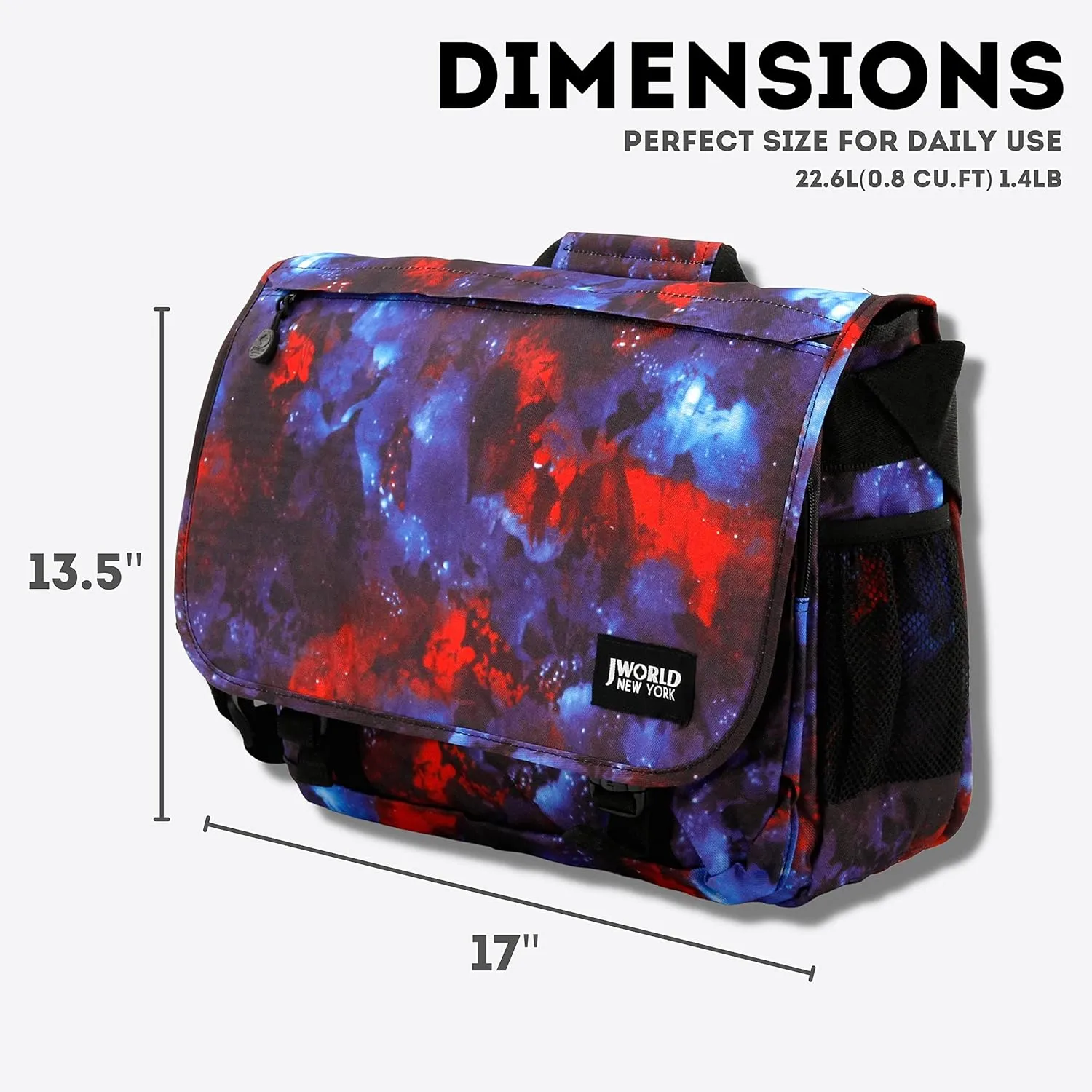 J World New York Thomas Laptop Messenger Bag for Women & Men. Kids Computer Bookbag