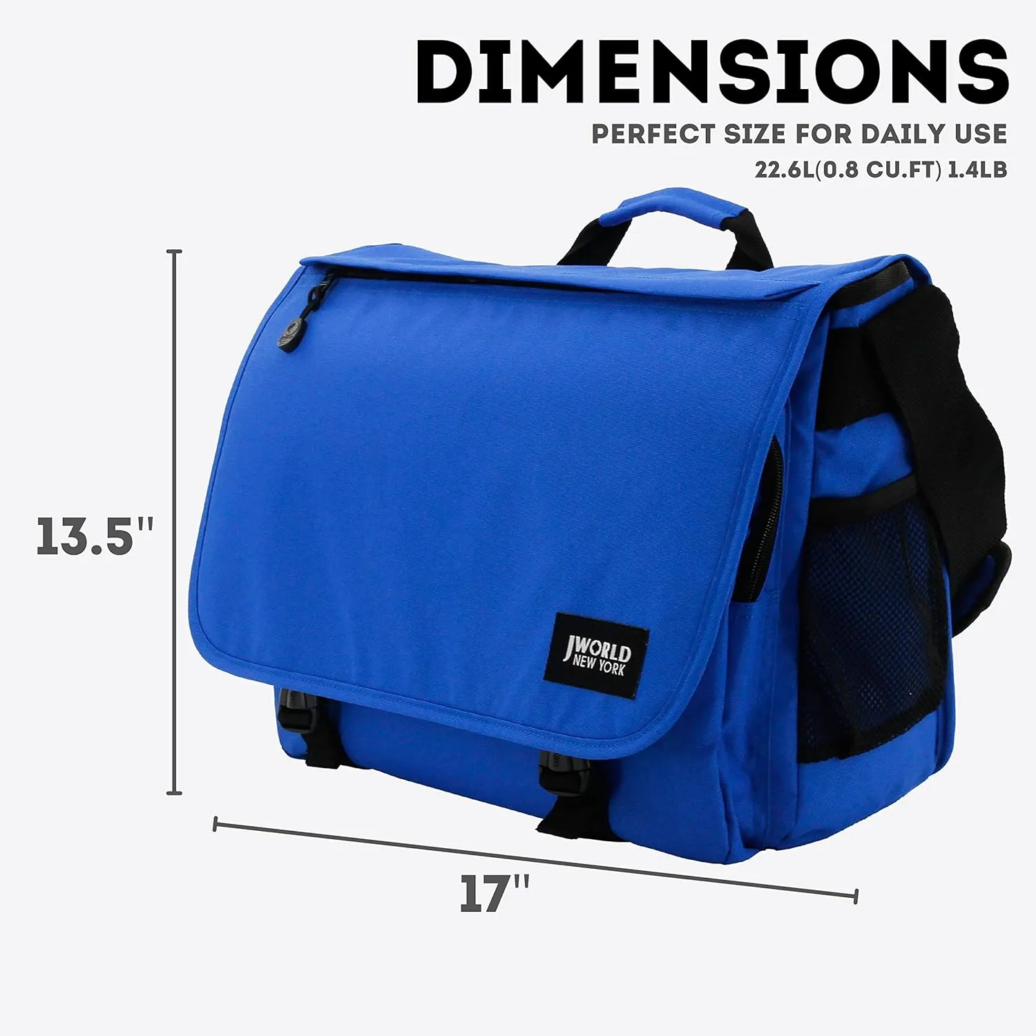 J World New York Thomas Laptop Messenger Bag for Women & Men. Kids Computer Bookbag